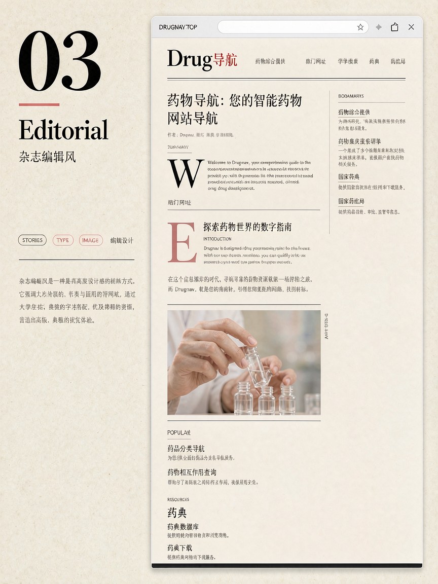 杂志编辑风 网页效果图