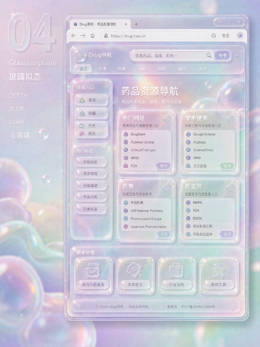 玻璃拟态 网页效果图