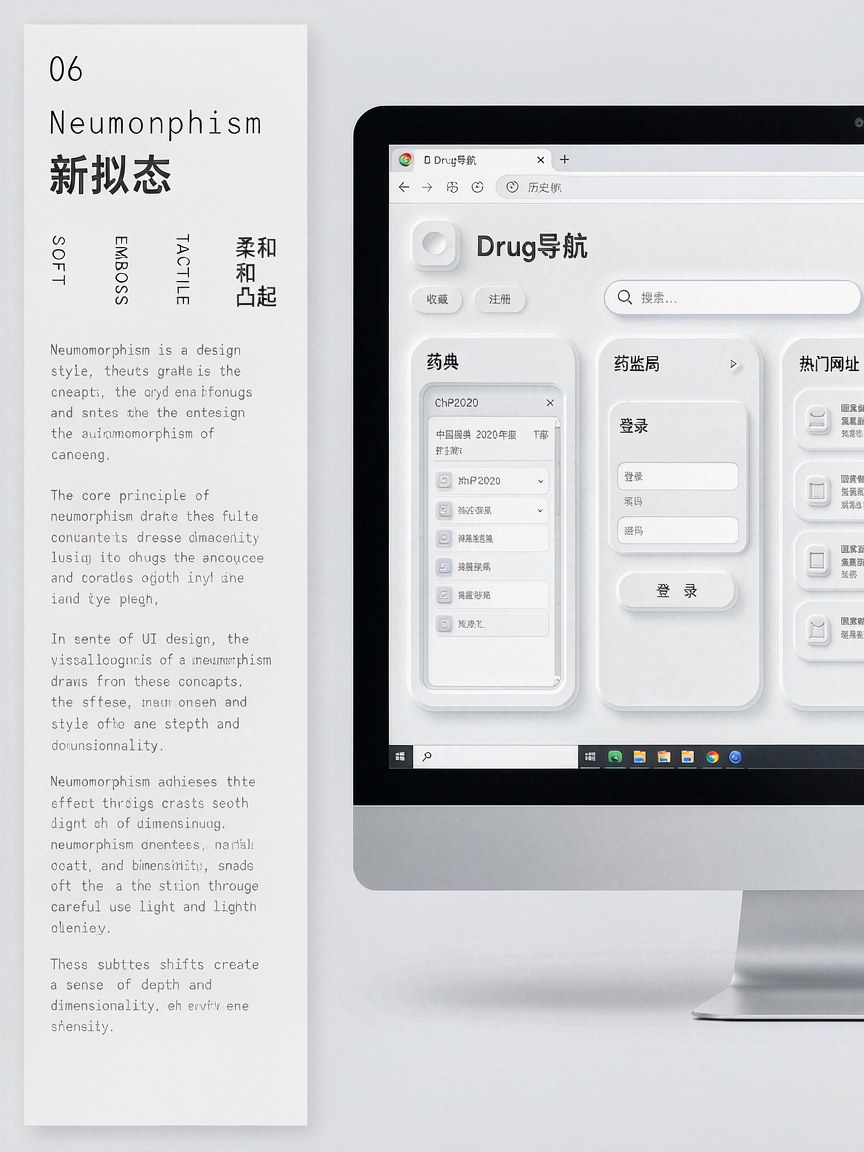 新拟态 网页效果图