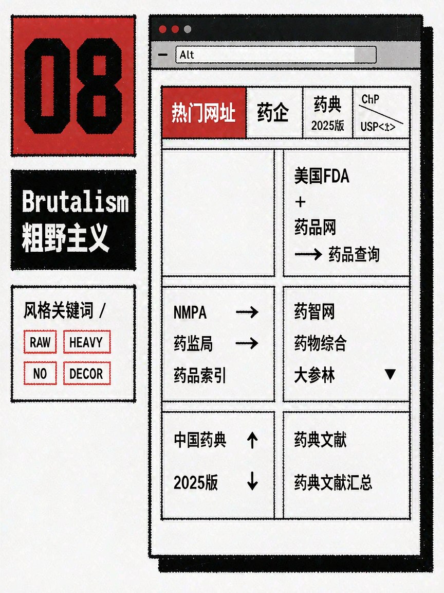 粗野主义 网页效果图